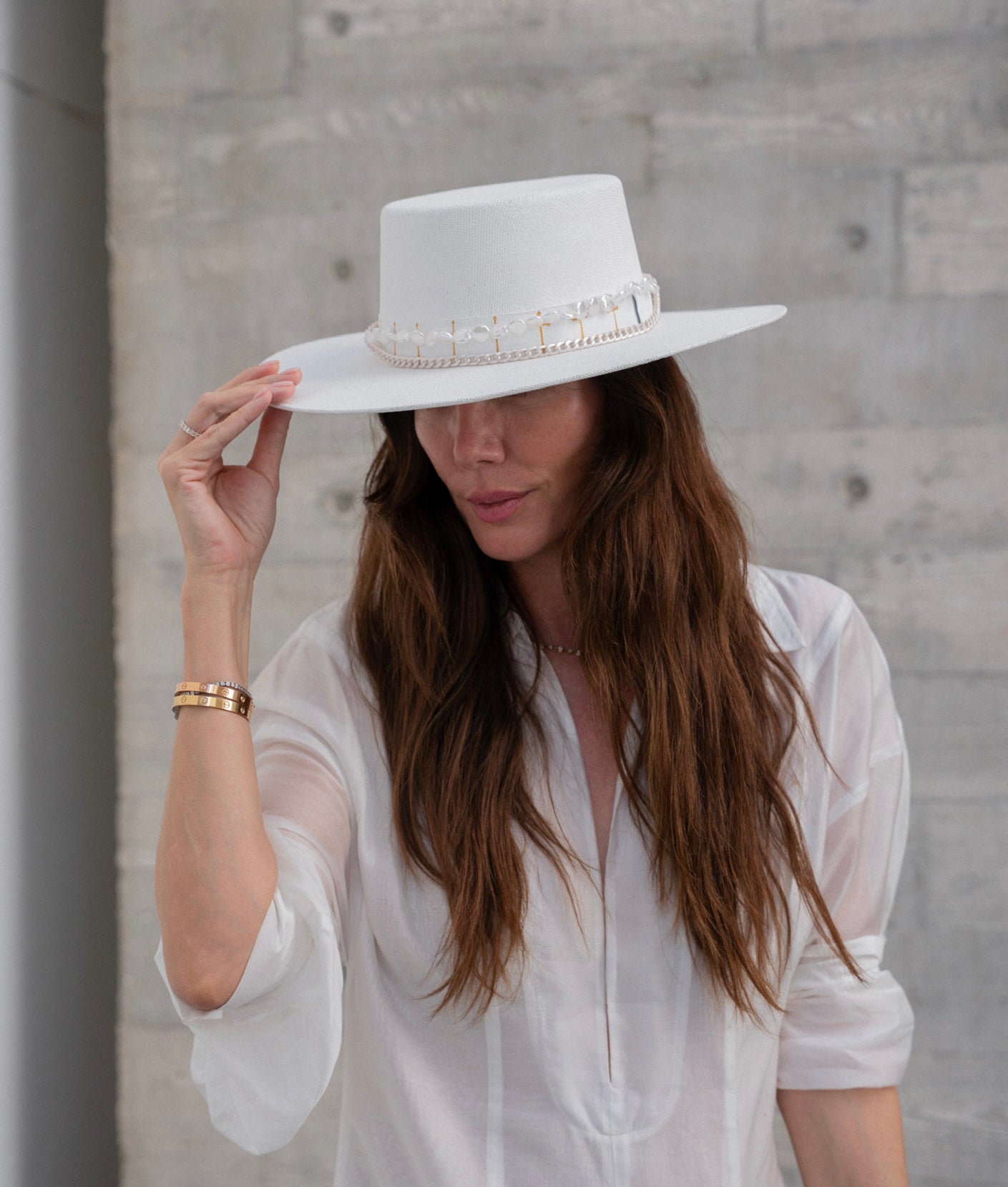 Hat Jewelry pearl & silver