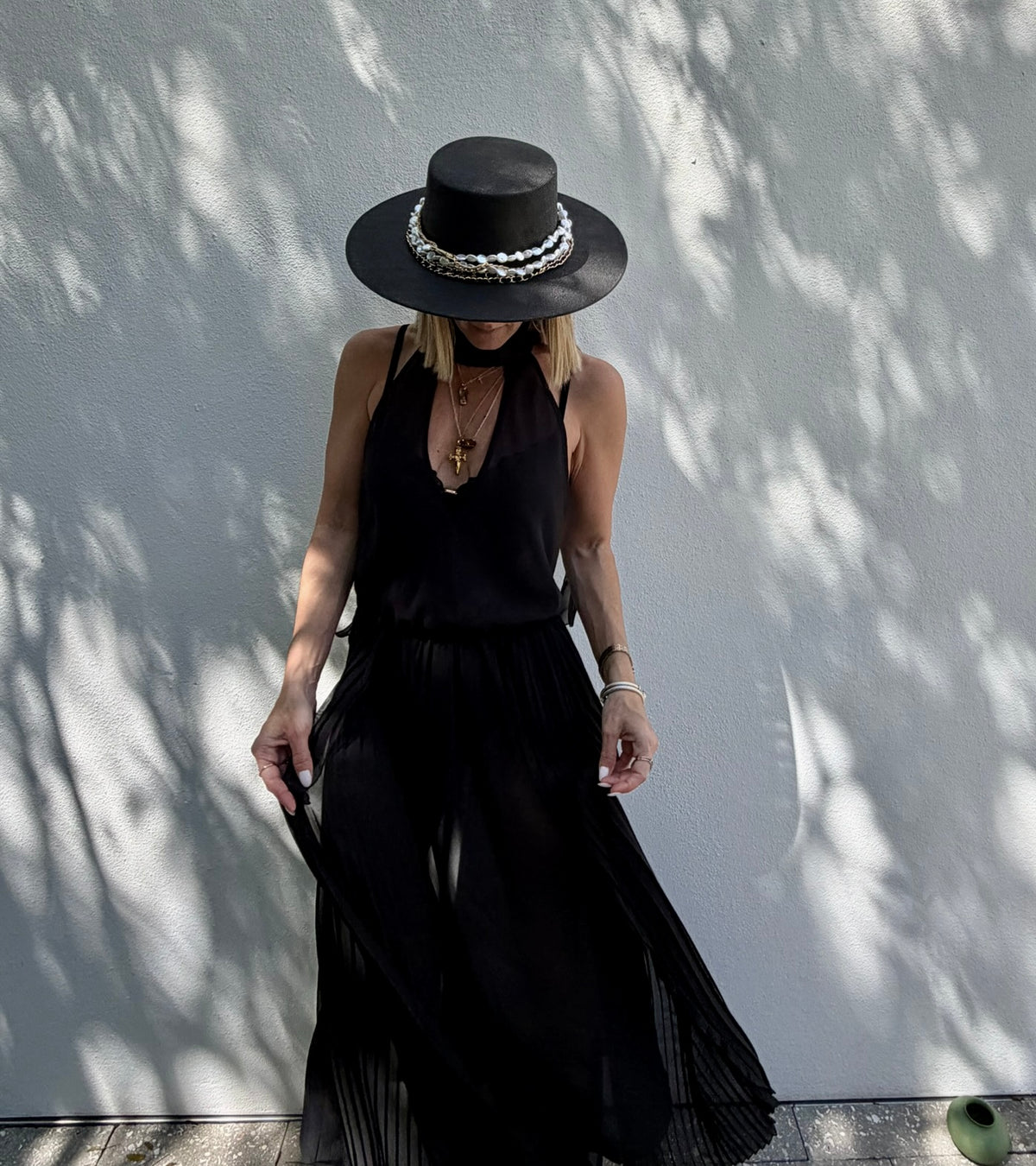 Hat Jewelry Pearl & Gold